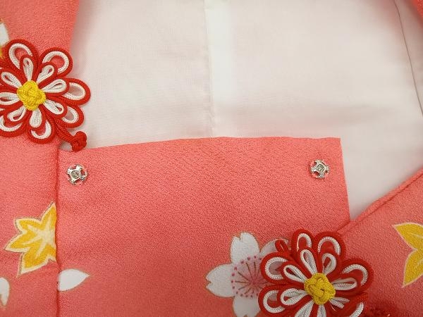  женщина . кимоно . ткань комплект розовый . Sakura "Семь, пять, три" 3 лет японский костюм 