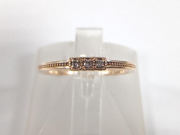 【今日の超目玉】 【細みで可憐】K10/ダイヤ0.03ct/#9/1.3g イエローゴールド リング イエローゴールド