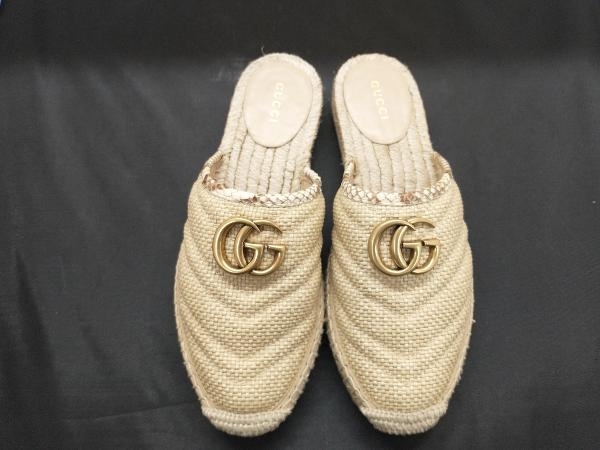 GUCCI GG Marmont Espadrille Slippers／578551 衣料 グッチ サンダル サイズ36.5 店舗受取可_画像2