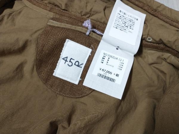 45RPM キルティングコート 日本製 中綿 ジャケット 切替ヘリンボーン パーカー レディース 1 ブラウン 店舗受取可_画像8