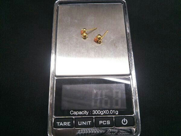 K18 yellow gold earrings 0.68g earrings accessory 