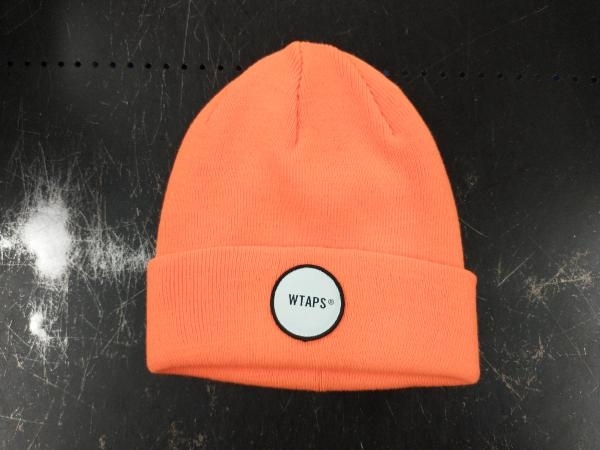 WTAPS BEANIE 03／BEANIE.ACRYLIC／201MADT-HT03 ニット帽 ダブルタップス オレンジ 店舗受取可