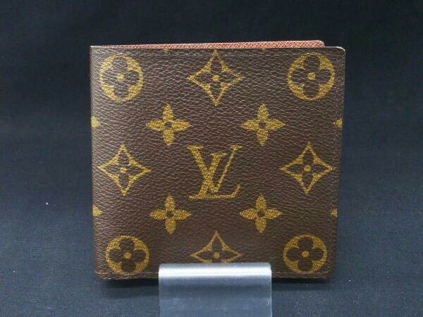 LOUIS VUITTON ルイヴィトン モノグラム ポルトフォイユ・マルコ M61675 財布 二つ折り財布 角スレ_画像1