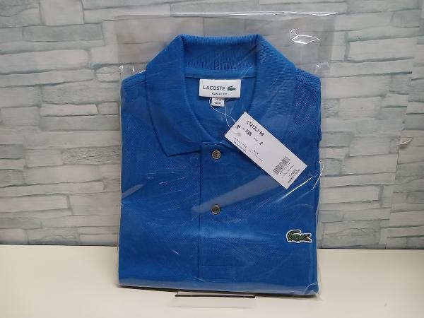 美品 LACOSTE ラコステ L1212LJ-99 定番 半袖ポロシャツ ブルー L.12.12 KXB 新品タグ付き