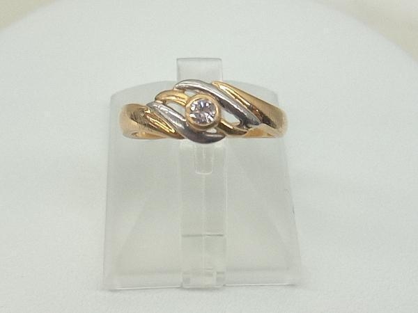 1着でも送料無料 0.09ct 12号/ダイヤモンド 【K18/Pt900】 リング 中古 レディース アクセサリー コンビ プラチナ ゴールド 指輪 その他