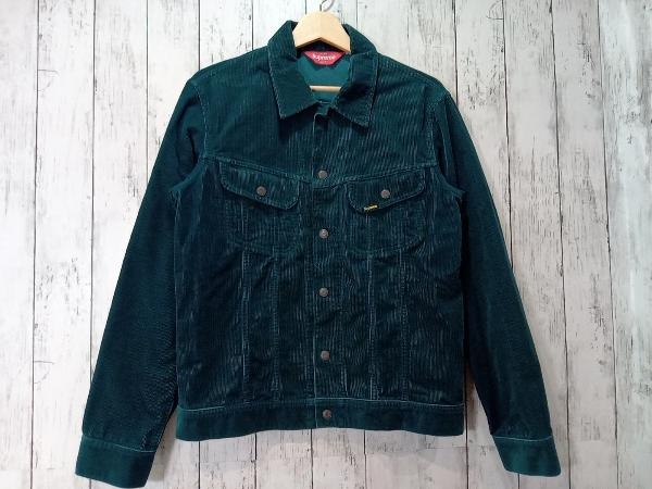 Supreme シュプリーム 13aw corduroy snap front jacket コーデュロイスナップフロントジャケット グリーン S 店舗受取可_画像1