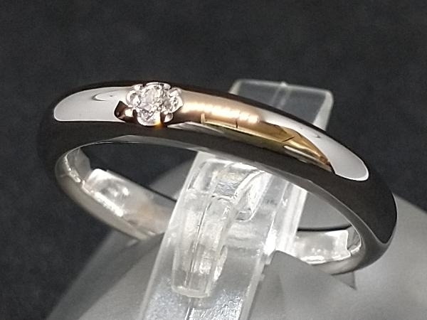 100%品質 ダイヤモンド Pt950 ミキモト MIKIMOTO リング 店舗受取可 #9.5 5.9g D0.03ct プラチナ 指輪 プラチナ台