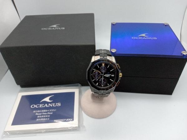 [ worldwide limitation 250ps.@]CASIO OCEANUS MANTA OCW-S6000MB-1AJR.. bokashi gold . writing Oceanus man ta radio wave solar titanium belt length : approximately 20.5cm