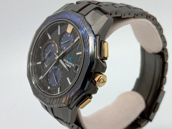 【世界限定250本】CASIO OCEANUS MANTA OCW-S6000MB-1AJR 蒔きぼかし金瀧文 オシアナス マンタ 電波ソーラー チタン ベルト長さ:約20.5cm_画像3