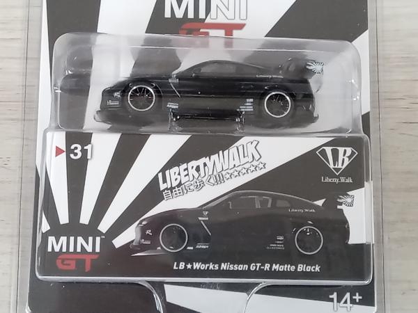 MINI GT 1/64 LB★Works 日産 GT-R マットブラック LIBERTYWALK_画像3