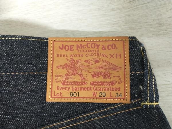 JOE McCOY & CO. 901 デッドストック ジーンズ デニム パンツ ジョーマッコイ フラッシャー付き 赤耳 レザーパッチ 29×34_画像7