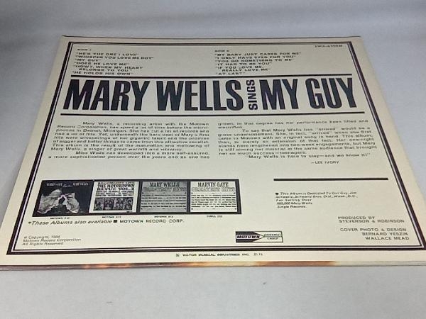 LP盤　MY GUY MARY WELLS_画像2