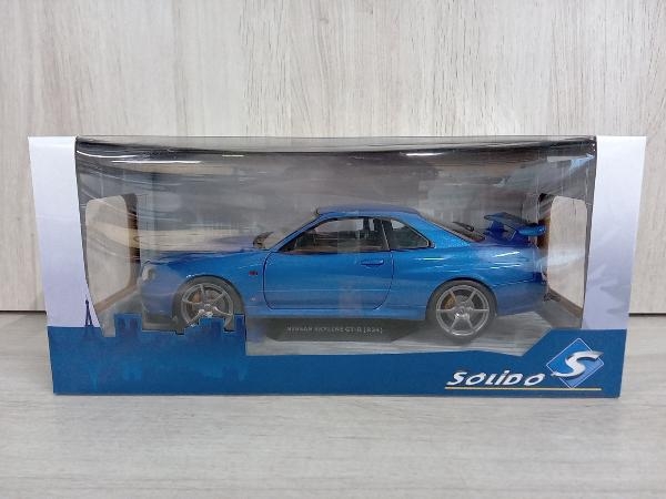 【未使用】Solido 日産 R34 GTR BAYSIDE BLUE 1999 1/18