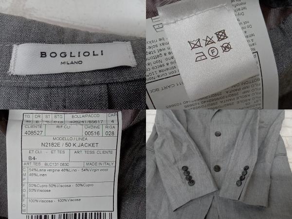 BOGLIOLI ボリオリ 3B テーラードジャケット グレー メンズ サイズ46 ビジネス フォーマル トラッド_画像4