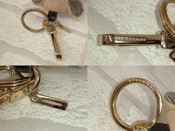 BURBERRY Burberry Thomas Bear очарование брелок для ключа кольцо для ключей noba проверка женский мужской унисекс бежевый металлические принадлежности Gold 