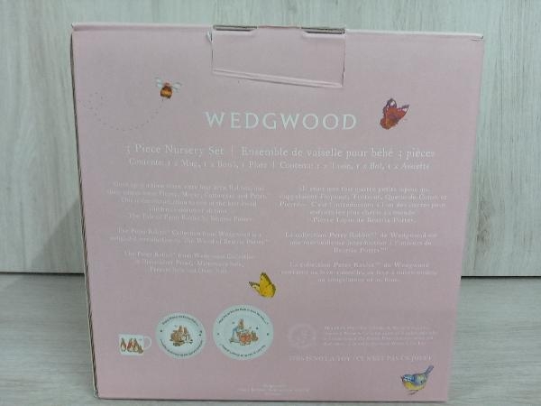 【美品】WEDGWOOD ウェッジウッド ピーターラビット 3ピースナーサリー 3点セット 食器 マグカップ ボウル プレート 箱有り_画像2