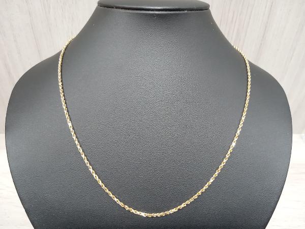 輝く高品質な 【ツートン】K18/50㎝/8.2g/イエローゴールド/ホワイトゴールド/ ネックレス イエローゴールド