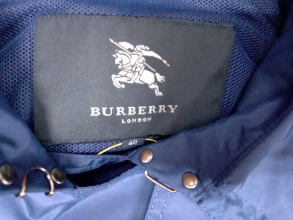 BURBERRY LONDON／バーバリー ロンドン／フーディートレンチコート／40／Lサイズ／ネイビー／裏地メッシュ／保存袋付属_画像4