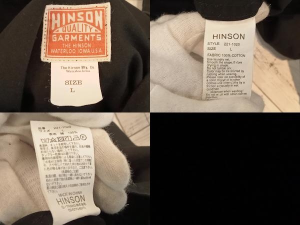HINSON ヒンソン 222-1020 BLK 長袖シャツ Lサイズ メンズ セレクト シティーボーイ_画像5