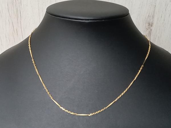 安価 【K18デザインネックレス】レトロ/41cm/2.9g イエローゴールド ネックレス イエローゴールド