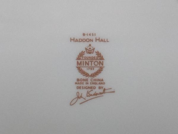 MINTON ミントン ハドンホール プレート 5枚セット グリーン 約16cm 小皿 イギリス 箱無し_画像5