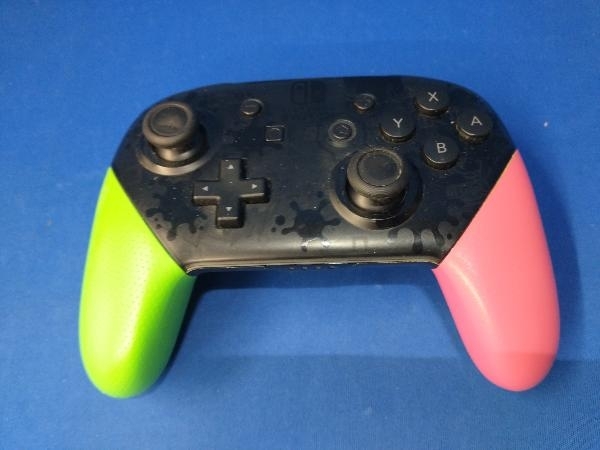 ジャンク 【動作不具合あり】Nintendo Switch Proコントローラー スプラトゥーン2エディション_画像1