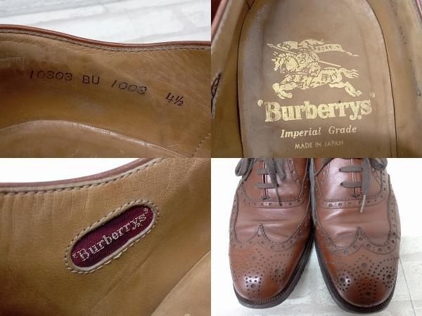 Burberrys 10303 BU 1003 Burberry wing chip кожа обувь бизнес обувь платье обувь Brown 24.5cm