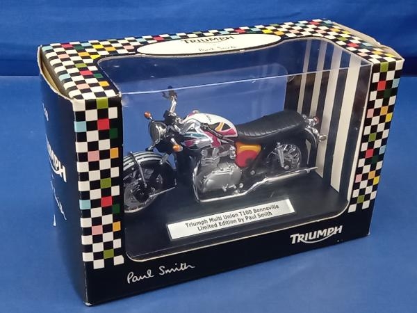 鴨138【未開封】トライアンフ 1/18 ポールスミス バイク Triumph Multi Union T100 Bonneville Limited Edition by Paul Smith