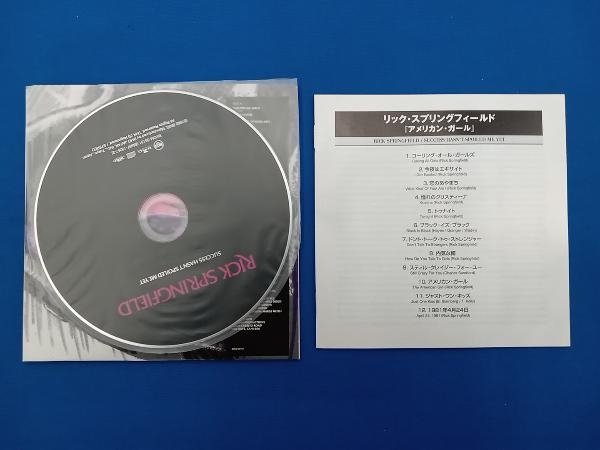 帯あり リック・スプリングフィールド CD アメリカン・ガール(紙ジャケット仕様)_画像3