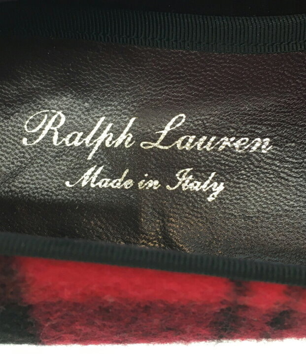 RALPH LAUREN COLTON tartan check wool slipon red ラルフローレン タータンチェック ウール ローファー スリッポン レッド サイズ8.5_画像4