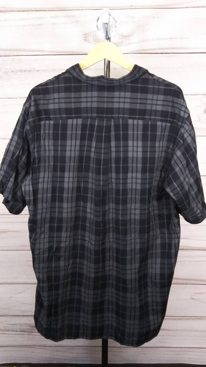 Yohji Yamamoto POUR HOMME ヨウジヤマモト プールオム 半袖シャツ Mサイズ グレー チェック_画像2