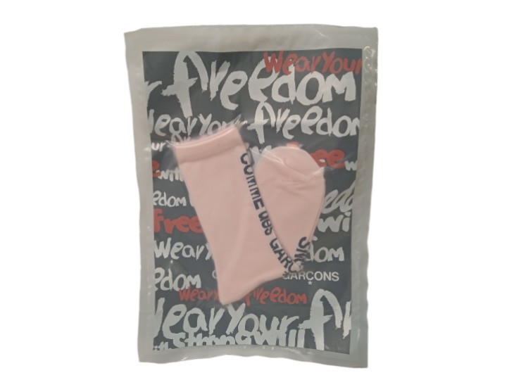 COMME des GARCONS ロゴソックス 靴下 ピンク コムデギャルソン 店舗受取可