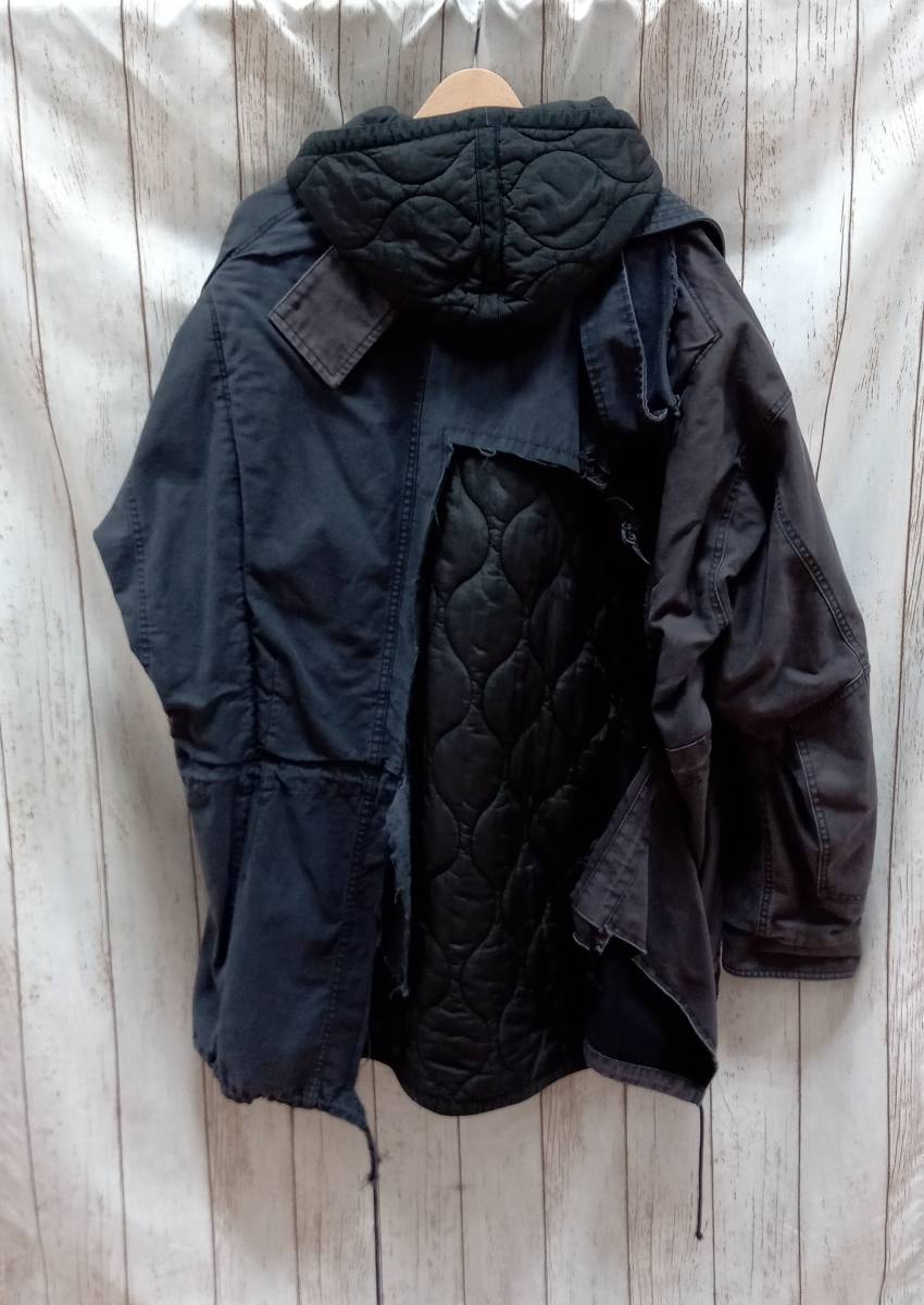 Maison MIHARA YASUHIRO A09BL041 TRIPLE COMBINED MILITARY BLOUSON リメイク 48(L) フィールドジャケット USED加工 ミハラヤスヒロ_画像2