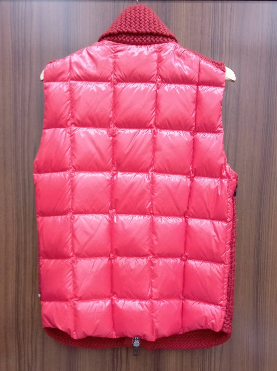 MONCLER／モンクレール／MANGLIONE TRICOT GILET／ニット切替ダウンベスト／Mサイズ／レッド_画像2