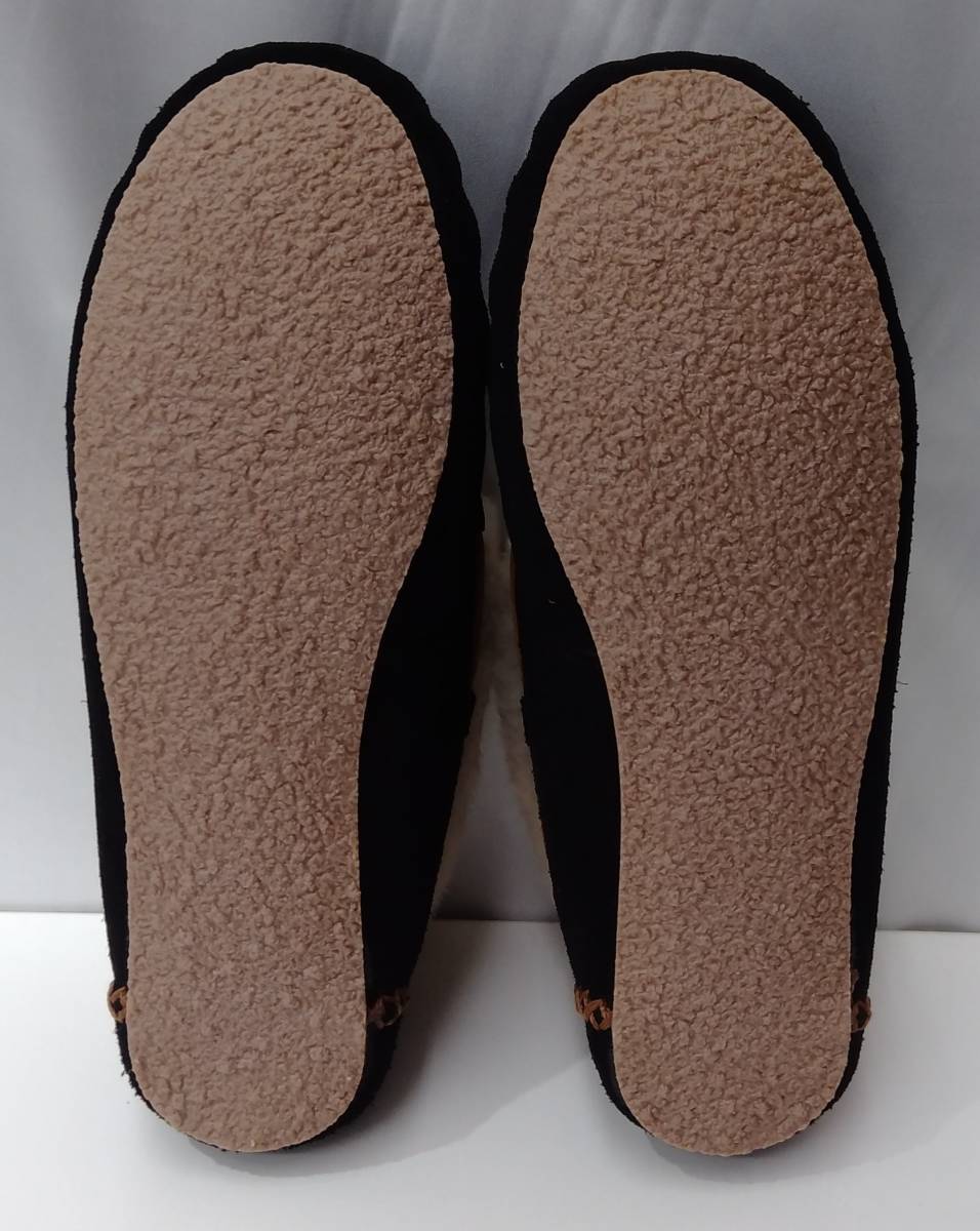 MONNETONKA ミネトンカ モカシン ボア シューズ レディース 6 23.5cm相当 黒 ブラック 靴 クツ_画像6