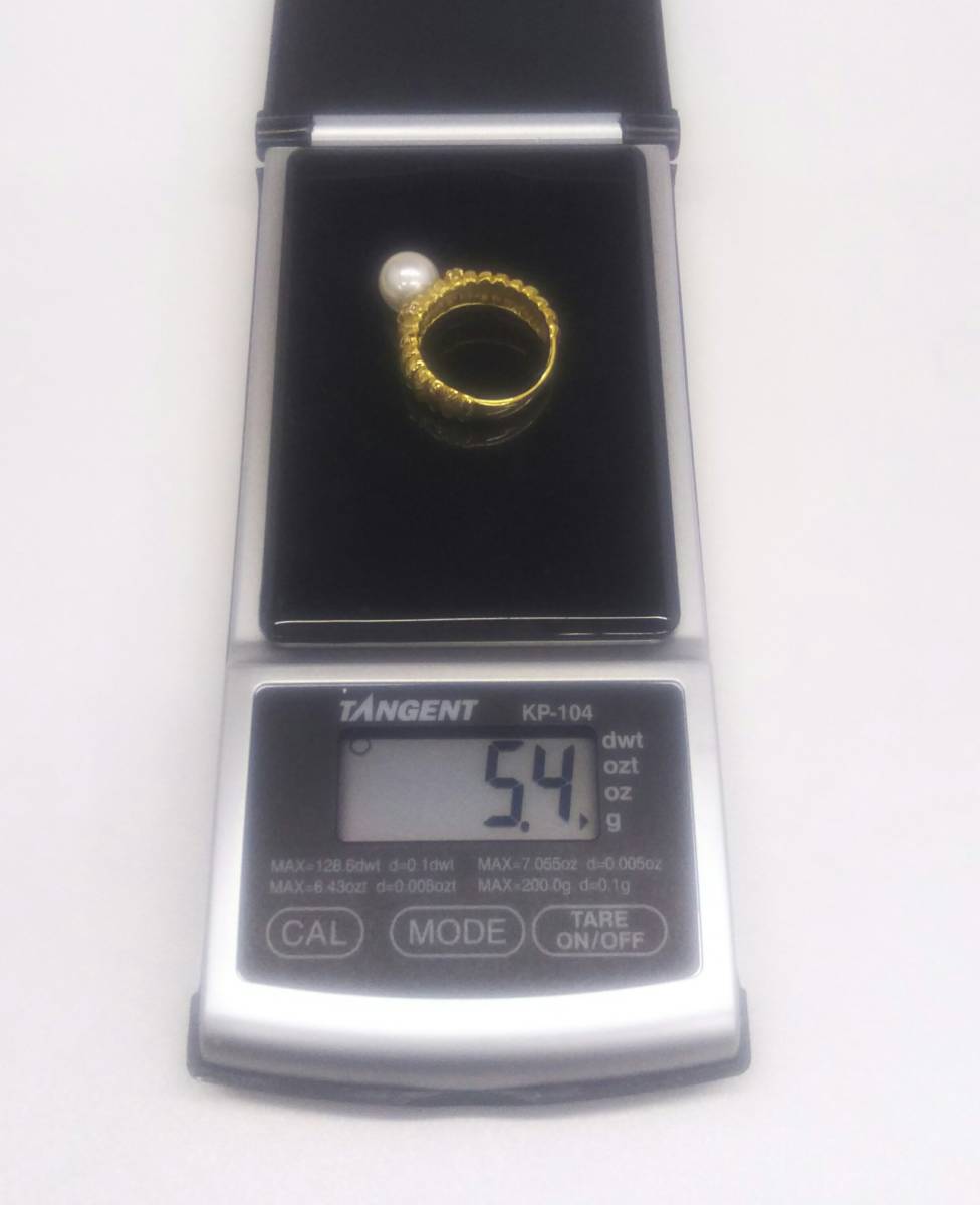K18 18金 ダイヤモンド 0.21ct 約10号 総重量5.4g リング 指輪 イエローゴールド