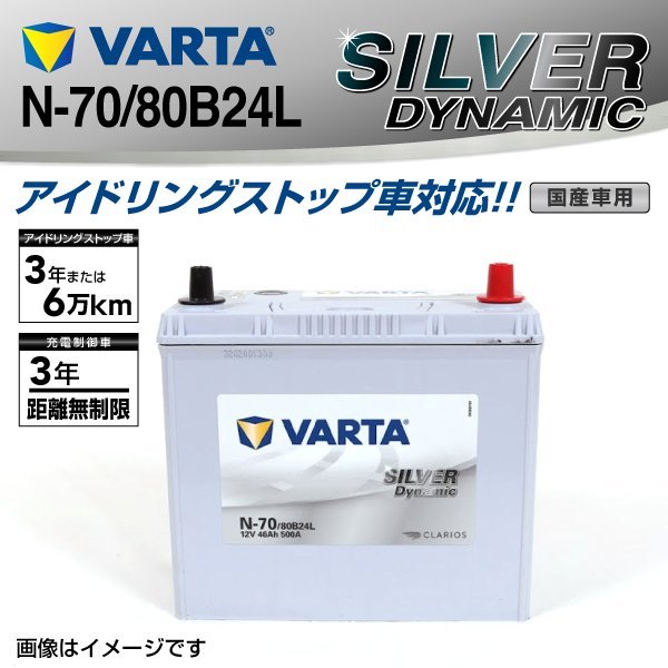 N-70/80B24L VARTA バッテリー SLN-70 スズキ スイフト SILVER Dynamic 送料無料 新品_画像1