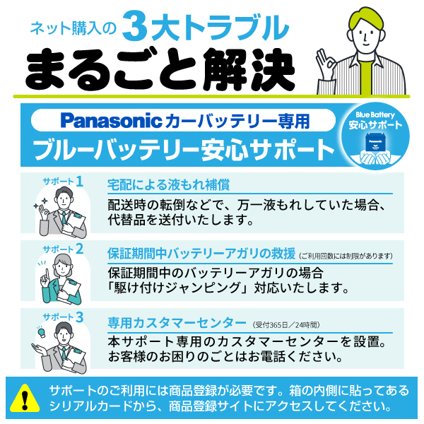 N-60B19L/C8 ダイハツ MAX 搭載(44B20L) PANASONIC カオス ブルーバッテリー 安心サポート付 送料無料_画像3