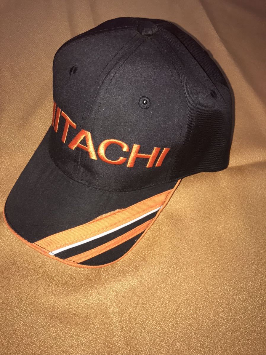 野球帽　帽子　キャップ　「HITACHI」日立　未使用　黒　難有_画像1