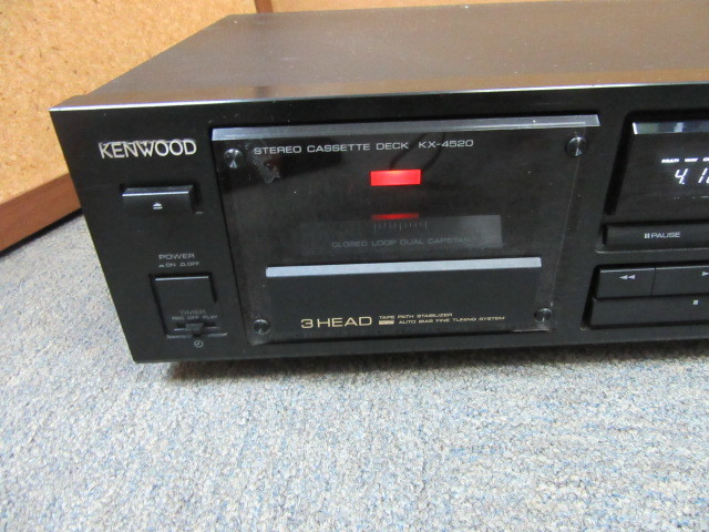 【昭和レトロ】KENWOOD KX-4520 カセットデッキ ケンウッド 3HEAD カセットプレーヤー オーディオ 現状_画像4