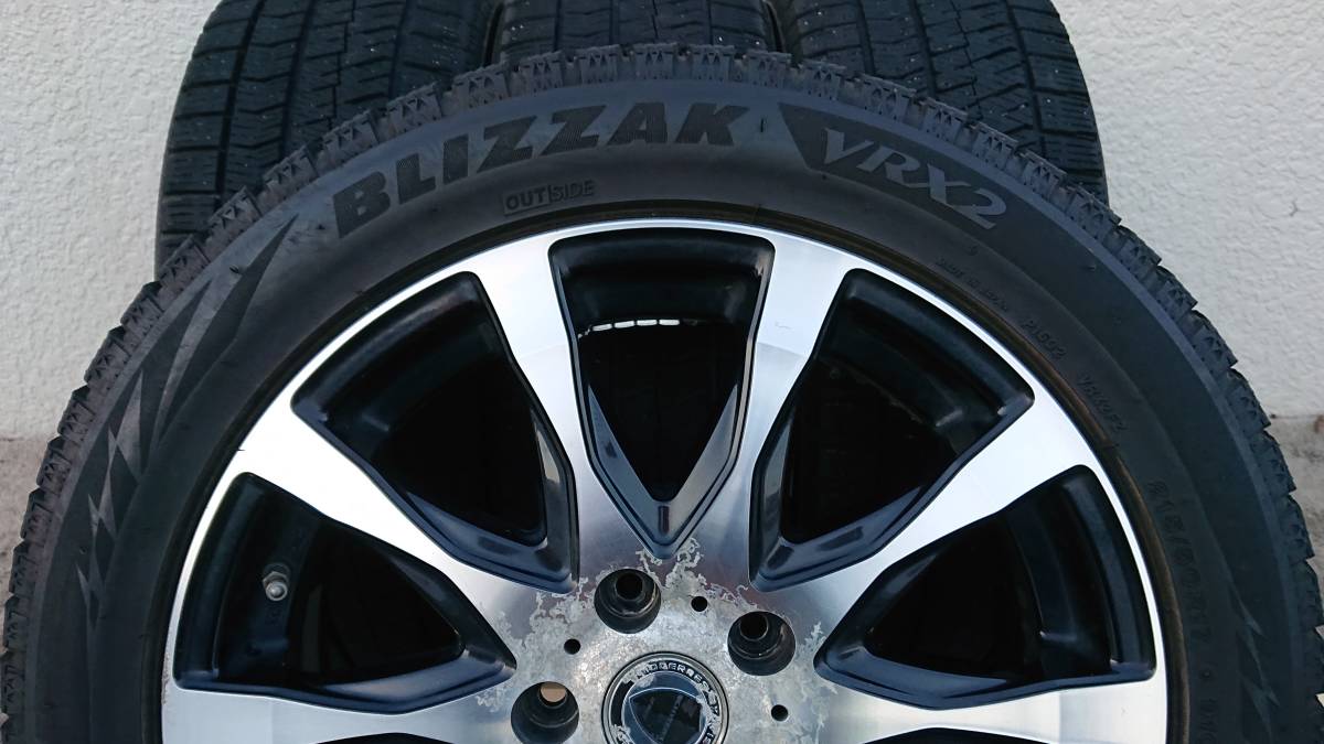 ブリヂストン ブリザック VRX2 215/50R17 2020年47週製造 ５部山 アルミホイール17インチ付き PCD114 ４本セット _画像3