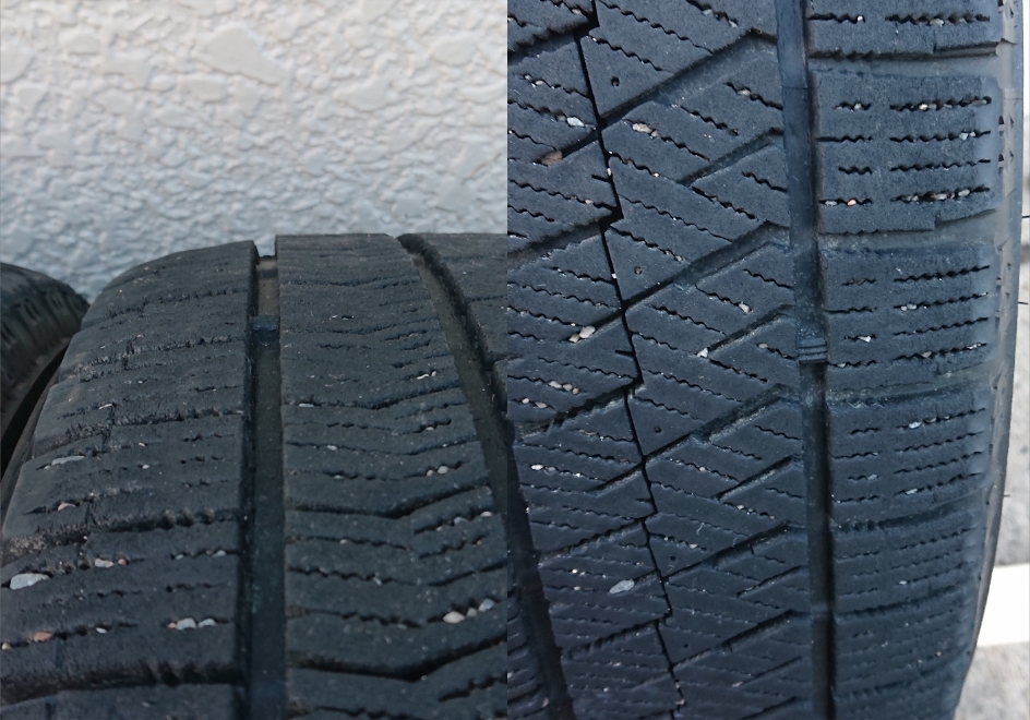 ブリヂストン ブリザック VRX2 215/50R17 2020年47週製造 ５部山 アルミホイール17インチ付き PCD114 ４本セット _画像9