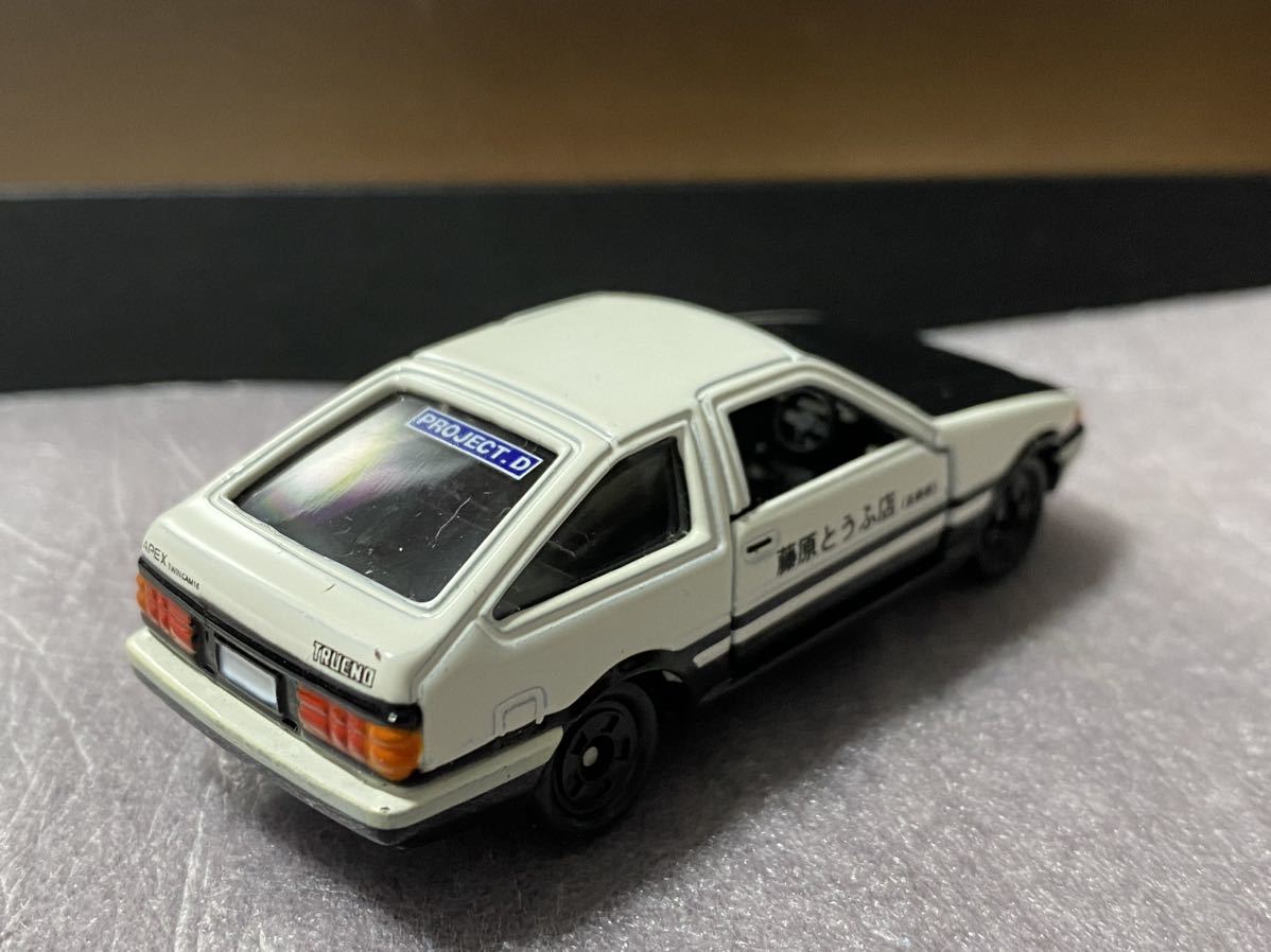 トミカ 頭文字DイニシャルD　【AE86】 トレノ プロジェクトDバージョン 黒ボンネット ARTWORK特注 アートワーク特注 ルース_画像2