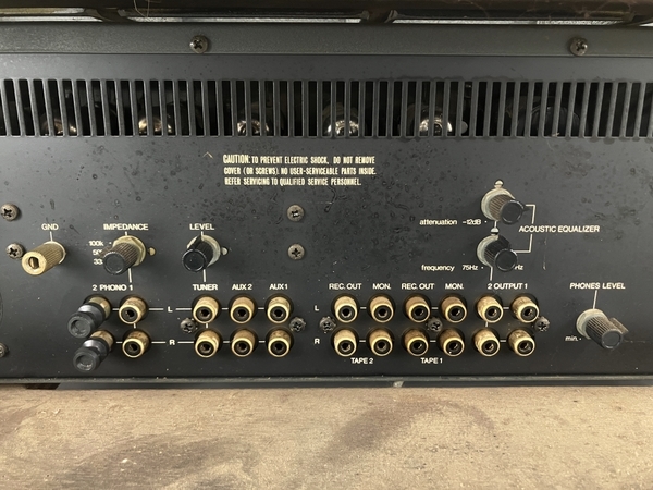 LUXMAN CL36 真空管 プリアンプ ウッドケース付き 音響機材 ジャンク Y8441266_画像7