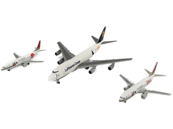 herpa ヘルパ 1/500 ルフトハンザカーゴ B747-200F.日本トランスオーシャン航空 B737-400 3点セット 航空機 ミニカー 中古 N8405492_画像1