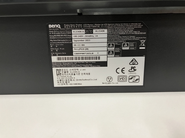 BenQ ZOWIE XL2540K 240Hz 2023年製 モニター PC周辺機器 中古 B8441499_画像4