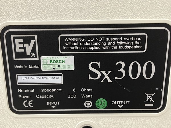 【引取限定】EV SX300 スピーカー ペア ホワイト 音響 PA機材 エレクトロボイス ジャンク 直 N8403483_画像8