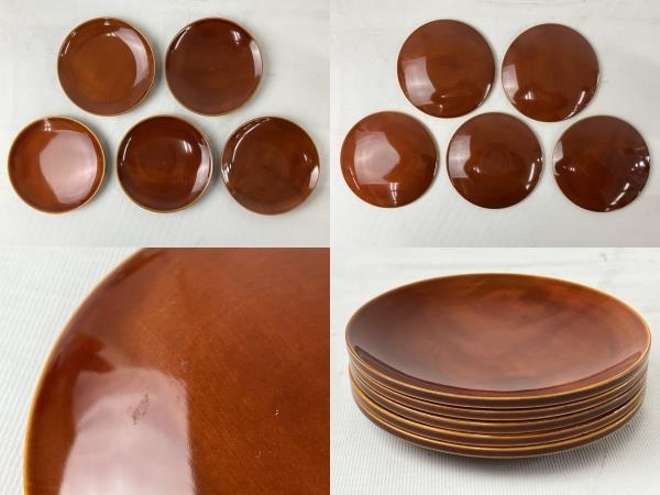 飛騨春慶 菓子切 10本 丸皿 14枚 セット 漆器 伝統工芸品 和食器 中古 N8231846_画像6