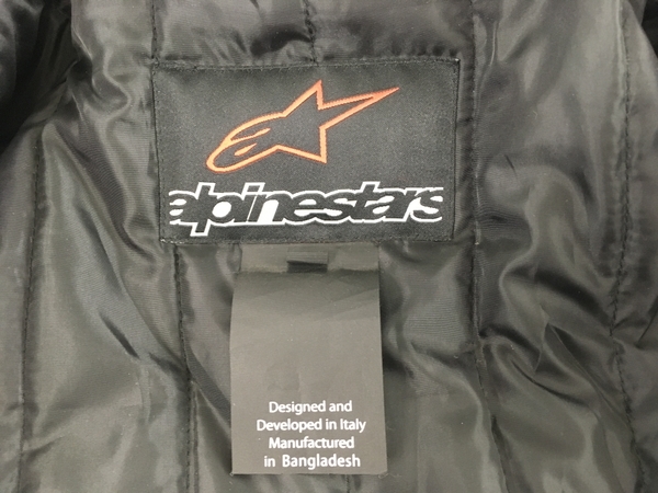 alpinestars T-JAWS WATERPROOF JACKET 防水 ジャケット 防寒インナー セット Mサイズ 中古 N8267434_画像9