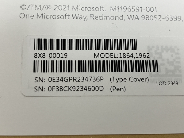 Microsoft 8X8-00019 1864 1962 スリムペン2付き Signature キーボード マイクロソフト 未使用 O8499938_画像2